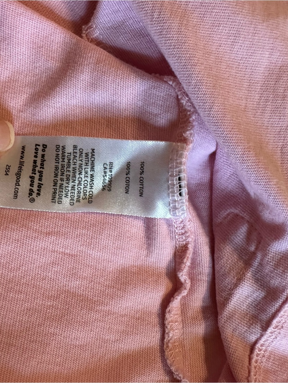 Life is Good Women’s Pink Floral V-Neck Tee - Picture 6 of 7